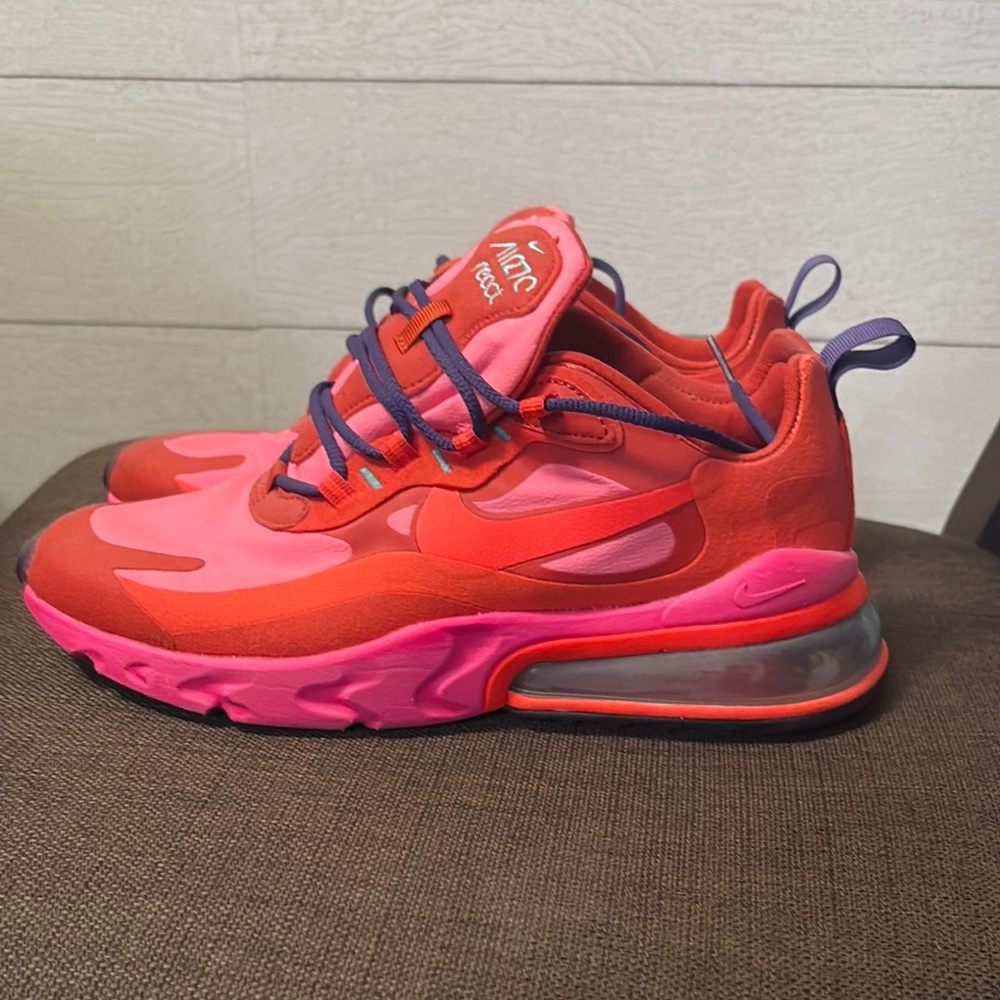 Nike Air Max 270 React in Bold Pink and Red